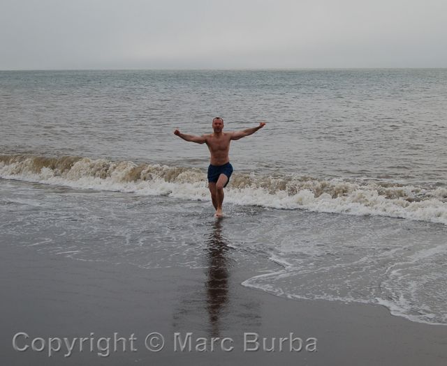 Polar bear plunge, Barrow, Alaska