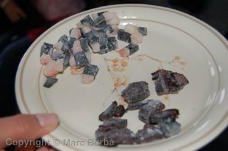 eating whale, Barrow, Alaska