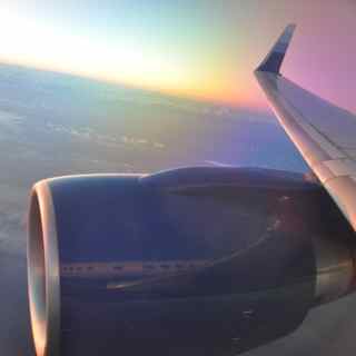 plane sunset