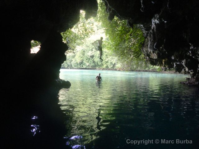 Nikko Bay cave jump Palau