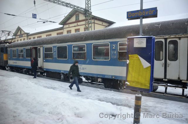 Snowy train ride