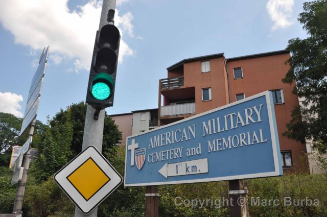 American Cemetery sign