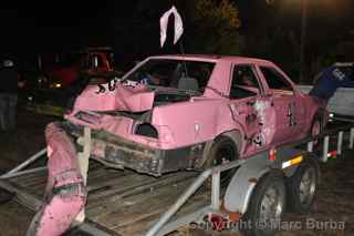Spicewood demolition derby 2012 pink Nissan Stanza