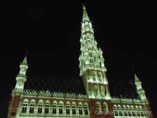 Brussels Town Hall at night