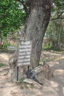 Choeung Ek Genocidal Center, killing fields killing tree, Cambodia