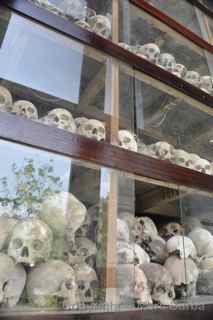 Choeung Ek Genocidal Center, stupa skulls, killing fields, Cambodia