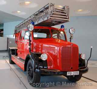 1952 LF3500 fire truck, Mercedes-Benz Museum, Stuttgart, Germany