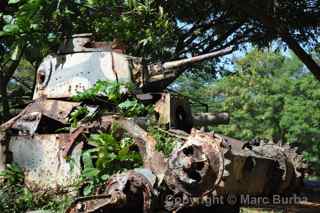 Saipan World War II memorial tank