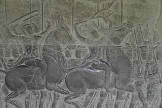Angkor Wat bas relief battle scene